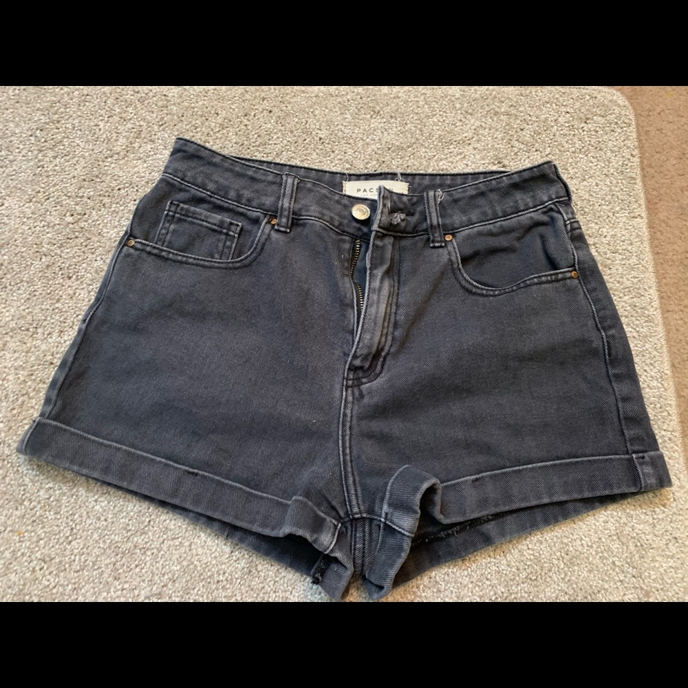 Pacson black mom shorts